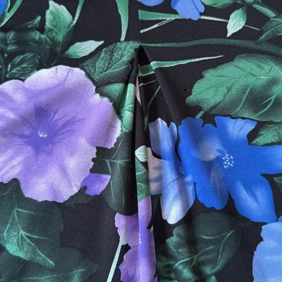 Stan Herman Silky Jersey Hibiscus plus dress size 3X - Picture 6 of 9